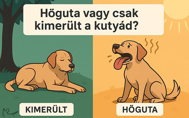 kutya hőguta vagy kimerültség